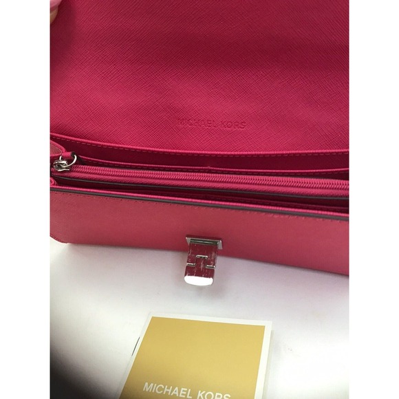 Michael Kors Leather Long Bifold Wallet in Dark pink for Women - Picture 12 of 14